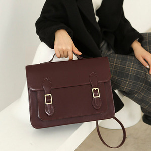 Bolso Satchel Zenos Clásico Retro de Cuero Genuino con Cierre Magnético y Detalle de Letra, Convertible en 3 Formas, para Uso Diario de Mujer, para Todas las Temporadas - Product Image 1
