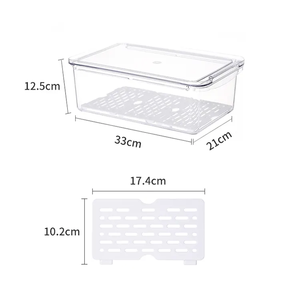 Organizador de Armazenamento de Alimentos de Plástico com Design Moderno e Fresco, Caixas Organizadoras <span class=keywords><strong>PET</strong></span> para Refrigerador - Product Image 2