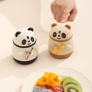 Panda Style Toothpick Holder Brown Plastic Portable Automatic Pop Out Creative Household Use - Product Image 3