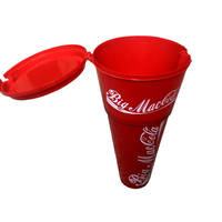 Gobelets 2-en-1 en plastique pour pop-corn et cola avec paille – Idéal pour les soirées cinéma