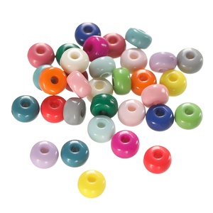 Cuentas de acrílico y plástico de 16 colores, 1,8 materiales hechos a mano DIY para niños, cuentas de ábaco con agujeros planos y sueltos, coloridas - Product Image 4