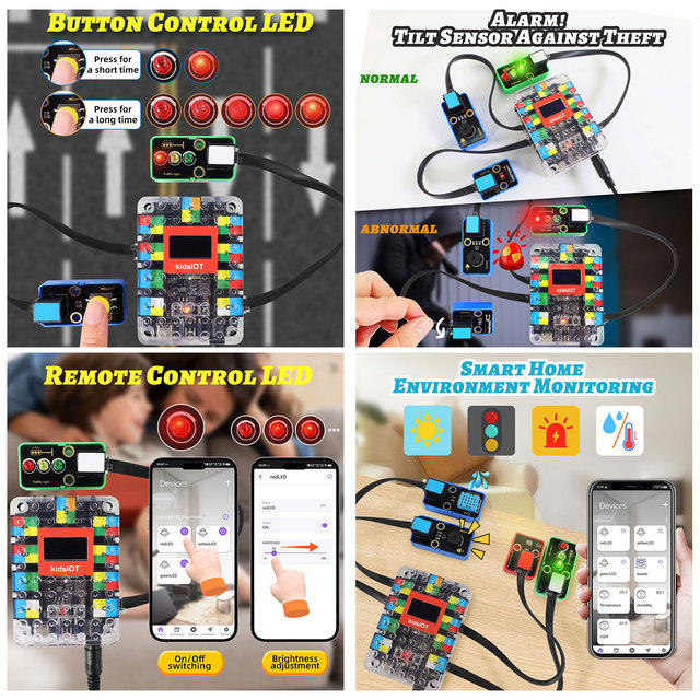 Custom DIY Programming Beginner Kit RFID Sensor Module Coding Educational Learning Kit Basic IOT Basic Starter Kit for ESP32