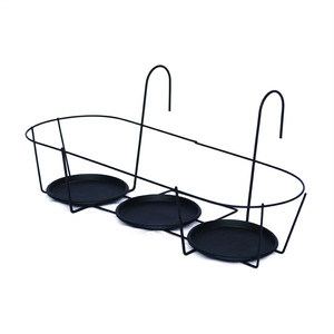 Grtall esterno esterno in metallo artificiale filo di <span class=keywords><strong>ringhiere</strong></span> <span class=keywords><strong>per</strong></span> balcone cesto appeso fiore vaso titolare <span class=keywords><strong>per</strong></span> giardino - Product Image 3