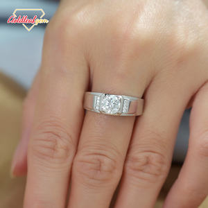 Anillo Personalizado Goldleaf, Joyería de Plata S925 con Moissanita Redonda de 1ct 2ct 3ct D VVS - Product Image 2