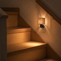 Veilleuse LED décorative LOHAS BOHO à brancher avec capteur crépusculaire, lampe de chevet bohème pour salon et couloir