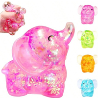 Jouets anti-stress souples et colorés en forme d'éléphant à rebond lent pour la vente en gros