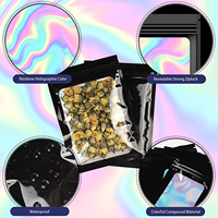 Sac en Mylar déodorant refermable, sac de stockage des aliments, sac holographique PE Ziplock, sac d'emballage en plastique