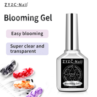 Gel de Nail Art ZYZC pour Effet Blooming, Gel UV Transparent Super Clair Facile à Appliquer, 15ml