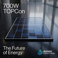 Panneau solaire TOPCon de type N de 700 W, module photovoltaïque haute puissance avec une efficacité supérieure pour les projets solaires commerciaux