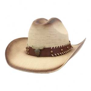 Chapeau de soleil N55 en paille rigide avec ruban et cordon, style image, pour la pêche en extérieur, les voyages, les loisirs et les affaires - Product Image 2