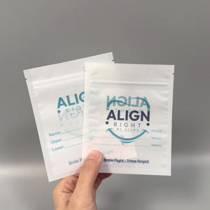 Klarer Aligner-Verpackungsbeutel mit individuellem Aufdruck, Reißverschluss, kieferorthopädischer Sachet, 3-Seiten-Siegel, Druckverschluss, Zahn-Aligner-Beutel - Product Image 4