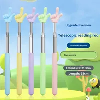 Puntero Telescópico de Acero Inoxidable para la Educación Infantil, Diseño de Batuta de Director, para Uso en Pizarras