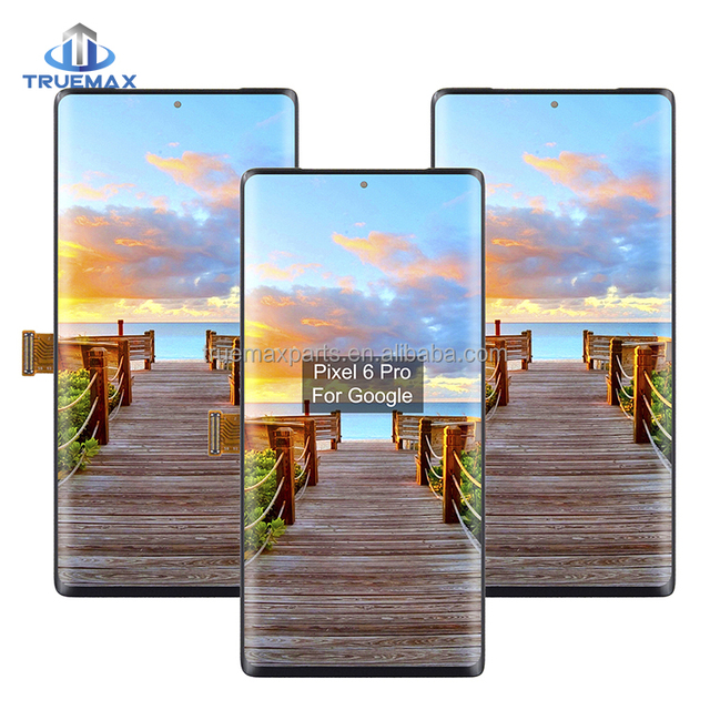Display Assembly With Bracket for Google Pixel 6 Pro Mobile Phone TEMX LCD Screen Digitizer Complete + Frame Smartphone Truemax
