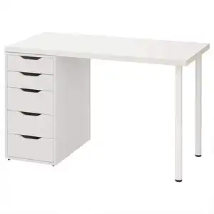New Pragmatic Simple Study Table With Drawers White Computer Desk Factory Direct Sale Computer WorkstationTable