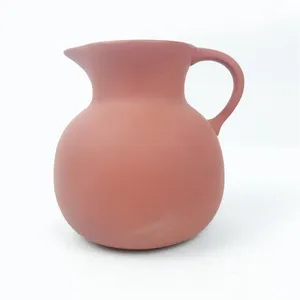 Pot de stockage de nourriture en <span class=keywords><strong>terre</strong></span> <span class=keywords><strong>cuite</strong></span> ronde en céramique <span class=keywords><strong>blanche</strong></span> et brune avec couvercle - Product Image 5