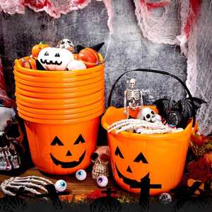 Secchielli di plastica rettangolari a forma di zucca <span class=keywords><strong>per</strong></span> dolcetti o scherzi, decorazioni <span class=keywords><strong>per</strong></span> feste a tema Halloween del Festival Sunup - Product Image 4