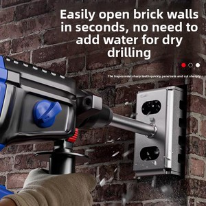 Perforadora Eléctrica <span class=keywords><strong>para</strong></span> Electricistas y Fontaneros, Abre Orificios Cuadrados en Paredes, Compatible con Caja de 86 Líneas - Product Image 2