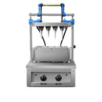 Cônes roulés de cornet de poke de crème glacée de cuisson de cône de sucre de roulement rotatoire faisant la machine