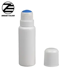 50ml bottiglia di linimento colorato roll on di plastica testa di spugna applicatore bottiglia