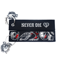 Porte-clés personnalisés en tissu brodé avec logo, porte-clés pas chers, patchs brodés vierges, porte-clés de forme personnalisée