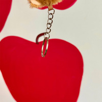 Mini Peluches Red Panda Bag Charm Plush Raccoon Keychain Plushie Stuffed Animal Raccoon Tail Plush Key Chains for Claw Machine