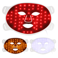 Masque facial LED en silicone pour photothérapie, lumière rouge 630 nm, NIR 850 nm, équipement de beauté portable