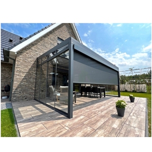 Écrans zippés en aluminium <span class=keywords><strong>pour</strong></span> patio, stores roulants automatiques <span class=keywords><strong>pour</strong></span> l'<span class=keywords><strong>extérieur</strong></span>, stores latéraux réglables <span class=keywords><strong>pour</strong></span> <span class=keywords><strong>véranda</strong></span> - Product Image 1