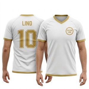 Maillot de football personnalisé par sublimation – Séchage rapide, sans manches, col en V, tissu 100 % polyester, motif 3D, évacuation de l'humidité - Product Image 4