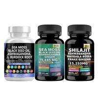Capsules de Ginseng Naturel de l'Himalaya OEM Riches en Acides Humiques et Fulviques, Oligo-éléments, Soutien du Système Immunitaire pour Adultes, 60 Capsules, Vente Chaude