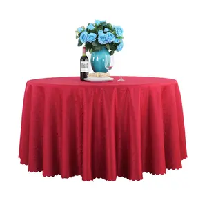 Jacquard Damask Polyester Tablecloths Table Cover Linens for Restaurant