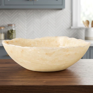 Modern <b>White</b> Resin <b>Bowl</b> Handmade Polished Decorative <b>Serving</b> Dish for Home Tabletop Display Wholesale <b>Serving</b> <b>Bowl</b> - Product Image 1
