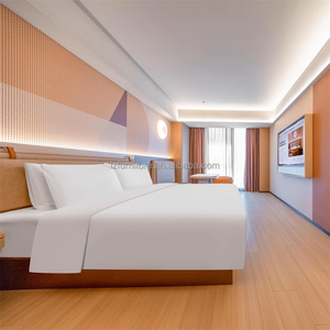 Fournisseur d'ameublement pour chambres d'hôtel commercial 3 étoiles : Ensemble de chambre double, lit king size, lit queen size, lit simple avec tête de lit moelleuse et table de chevet - Product Image 5