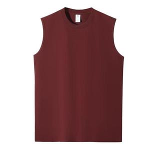 Canotta da Uomo Casual Personalizzata 230G Maglietta Senza Maniche Moda High Street 100% Cotone Pesante Orlo Sfilacciato Vestibilità Ampia Tinta Unita - Product Image 2