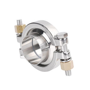 304 स्टेनलेस स्टील सैनिटरी उच्च दबाव क्लैंप सेट सटीक कास्टिंग क्लैंप पाइप फिटिंग डबल बोल्ट कॉपर नट के साथ - Product Image 2