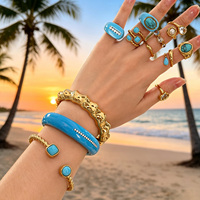 JUSNOVA Ensemble de bracelets en résine hypoallergénique, bracelets en résine colorés, bracelets pastel pour femmes, vente en gros, directement de l'usine
