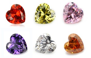 Circonia Cúbica Sintética al por Mayor, Corte Corazón, Color Granate Rojo, Precio <span class=keywords><strong>de</strong></span> Piedra <span class=keywords><strong>de</strong></span> Circonia Cúbica - Product Image 6