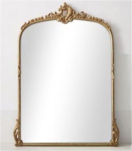Miroir mural arqué de style marocain, ornementé en fer doré, de forme irrégulière, petit, inspiré de l'art islamique, décoration vintage pour la maison - Product Image 3