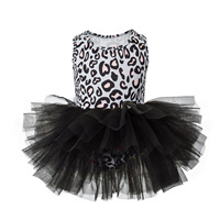 Tutu de ballet pour filles imprimé léopard par sublimation justaucorps de danse pour l'école et les enfants