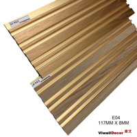 VIWELL Décor E04 117MM Panneau mural composite d'intérieur Panneau mural Wps en plastique imperméable pour hôtel Emboîtement facile