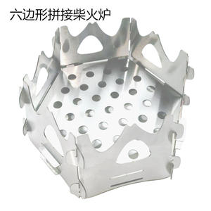 Estufa Portátil Hexagonal de Acero Inoxidable para Leña, para Acampar al Aire Libre, con Diseño a Prueba de Viento y Retención de Calor - Product Image 3