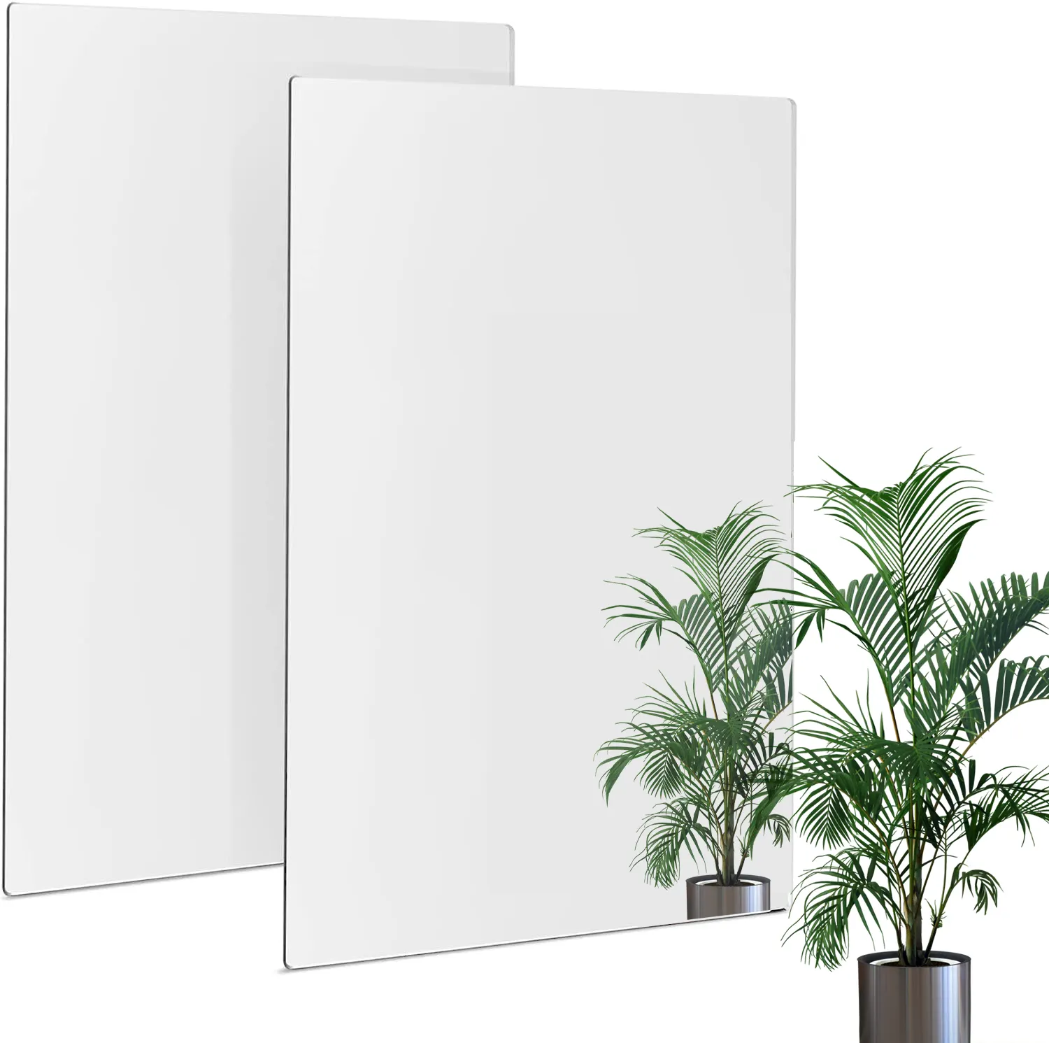 Tự dính Acrylic gương gương gạch linh hoạt tấm nhựa dán tường dày 2mm không khung gương nhỏ