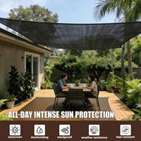 Toile d'ombrage noire avec œillets, bâche pare-soleil anti-UV pour terrasse, porche, balcon, jardin, animaux domestiques