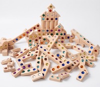 Bloques de Construcción de Madera para Niños, Juguetes Educativos Tempranos para Jardín de Infancia, Bloques de Acrílico Transparentes con Forma de Gemas, Rompecabezas Creativo para Bebés