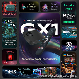 RockTek GX1 UHD Android กล่องทีวีพร้อม WiFi 6 รองรับ 4K HDR ได้รับการรับรอง - Product Image 2