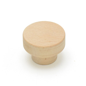 Perilla de Madera de Haya Sin Acabado <span class=keywords><strong>para</strong></span> <span class=keywords><strong>Muebles</strong></span>, Perilla Redonda Pequeña de Madera <span class=keywords><strong>para</strong></span> Cajones - Product Image 3