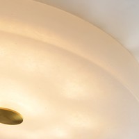 Araña elegante de luz de techo de piedra de mármol de alabastro blanco natural redondo para decoración de Hotel