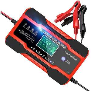 Venta caliente 12V 24V 10A Cargador de batería de coche inteligente Pantalla táctil Reparación de pulso LCD <span class=keywords><strong>Carga</strong></span> de energía rápida Batería de plomo ácido seco húmedo - Product Image 1