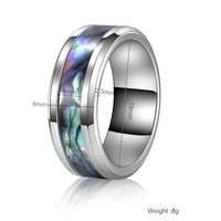 Edelstahl Bunte Shell Ring Herren neue personal isierte Geschenk Statement Paar Ringe