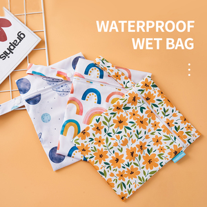 Elinfant OEM Bolsa de Pañales Reutilizable y Lavable para Bebé de 18*25 cm, Mini Bolsa Impermeable Personalizada para Pañales Mojados - Product Image 5