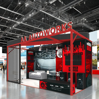 Stand d'exposition modulaire 10x20 pieds, boîte à lumière LED portable personnalisée, stand de salon professionnel, affichage en tissu tendu réutilisable